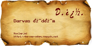 Darvas Ádám névjegykártya